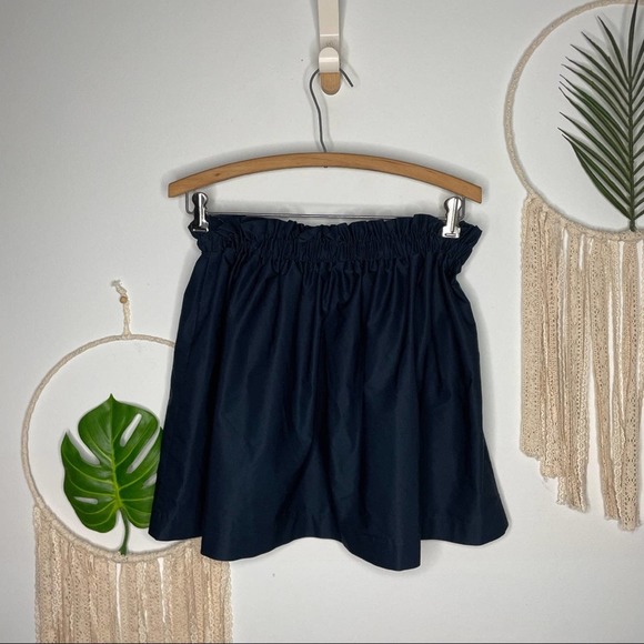 🌼5/$25🌼 ZARA Full Black A Line Skirt Womens Medium Gathered Waist - Picture 5 of 10